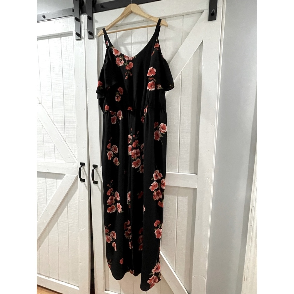 Maurices off-shoulder jumpsuit with adjustable straps